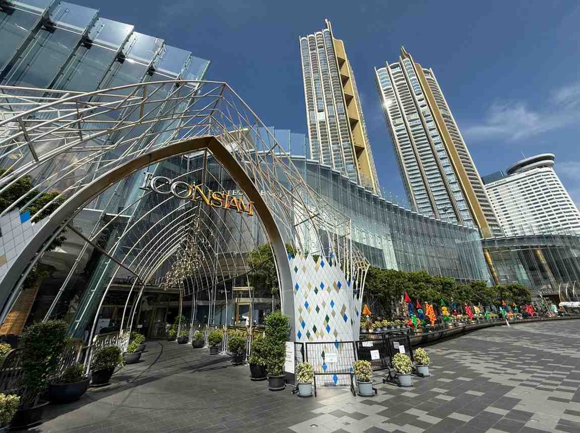 ICONSIAM shopping complex and modern high-rise towers in Bangkok, Thailand